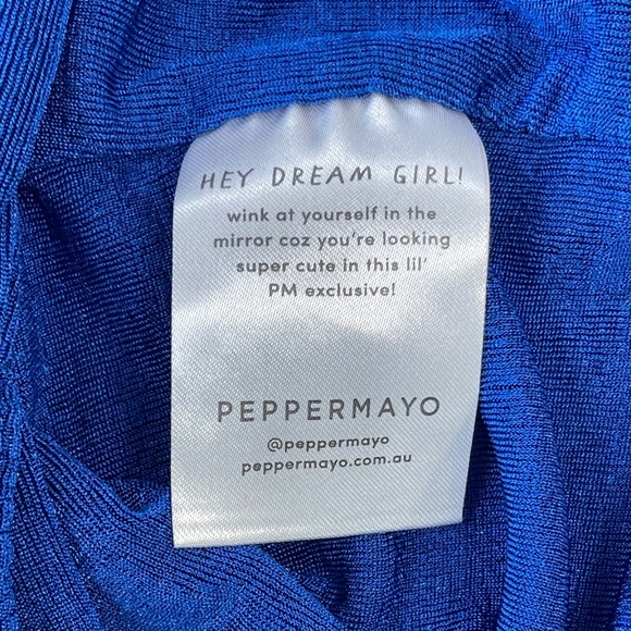 Peppermayo Harlow Crop Top, Cobalt Blue - Size 6 - NWT - Picture 5 of 7